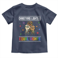 Christmas Lights And Equal Rights Ugly Sweater Toddler T Shirt Xmas Activism Gift - Wonder Print Shop