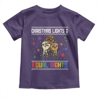 Christmas Lights And Equal Rights Ugly Sweater Toddler T Shirt Xmas Activism Gift - Wonder Print Shop