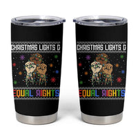 Christmas Lights And Equal Rights Ugly Sweater Tumbler Cup Xmas Activism Gift - Wonder Print Shop