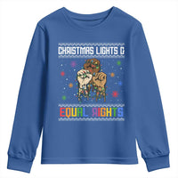 Christmas Lights And Equal Rights Ugly Sweater Youth Sweatshirt Xmas Activism Gift - Wonder Print Shop