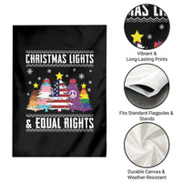 Xmas Lights Equal Rights Ugly Sweater Activism Gift Garden Flag - Wonder Print Shop