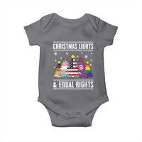 Xmas Lights Equal Rights Ugly Sweater Activism Gift Baby Onesie - Wonder Print Shop