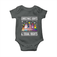 Xmas Lights Equal Rights Ugly Sweater Activism Gift Baby Onesie - Wonder Print Shop