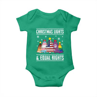 Xmas Lights Equal Rights Ugly Sweater Activism Gift Baby Onesie - Wonder Print Shop