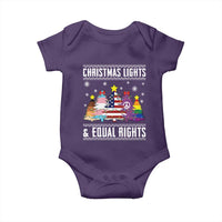 Xmas Lights Equal Rights Ugly Sweater Activism Gift Baby Onesie - Wonder Print Shop