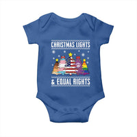 Xmas Lights Equal Rights Ugly Sweater Activism Gift Baby Onesie - Wonder Print Shop