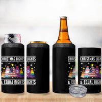 Xmas Lights Equal Rights Ugly Sweater Activism Gift 4 in 1 Can Cooler Tumbler - Wonder Print Shop