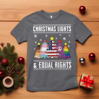 Xmas Lights Equal Rights Ugly Sweater Activism Gift T Shirt - Wonder Print Shop