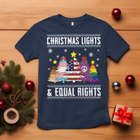 Xmas Lights Equal Rights Ugly Sweater Activism Gift T Shirt - Wonder Print Shop
