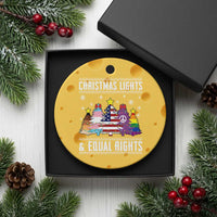 Xmas Lights Equal Rights Ugly Sweater Activism Gift Ceramic Ornament - Wonder Print Shop