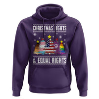 Xmas Lights Equal Rights Ugly Sweater Activism Gift Hoodie - Wonder Print Shop