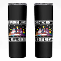 Xmas Lights Equal Rights Ugly Sweater Activism Gift Skinny Tumbler - Wonder Print Shop