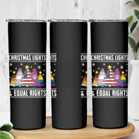 Xmas Lights Equal Rights Ugly Sweater Activism Gift Skinny Tumbler - Wonder Print Shop