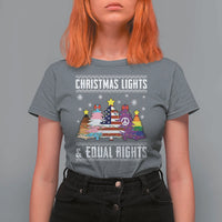 Xmas Lights Equal Rights Ugly Sweater Activism Gift T Shirt For Women - Wonder Print Shop