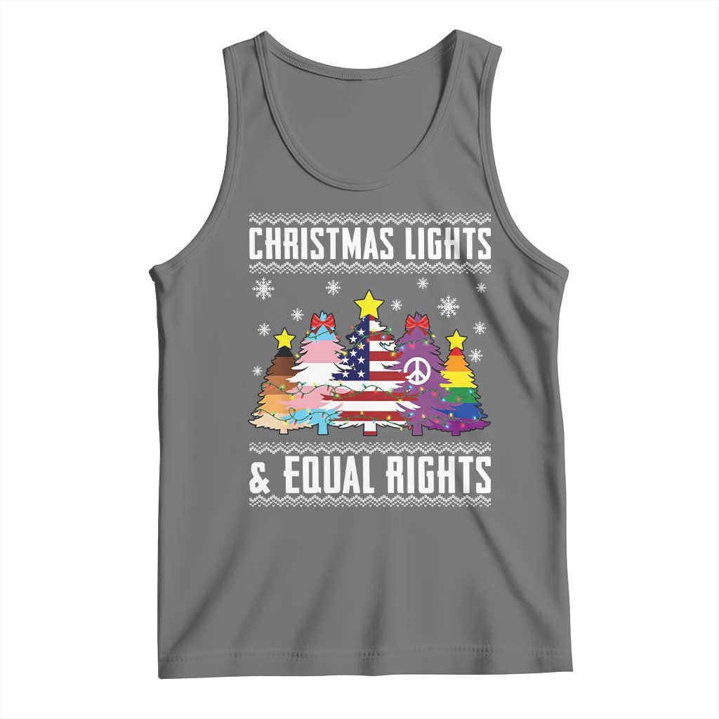 Xmas Lights Equal Rights Ugly Sweater Activism Gift Tank Top - Wonder Print Shop