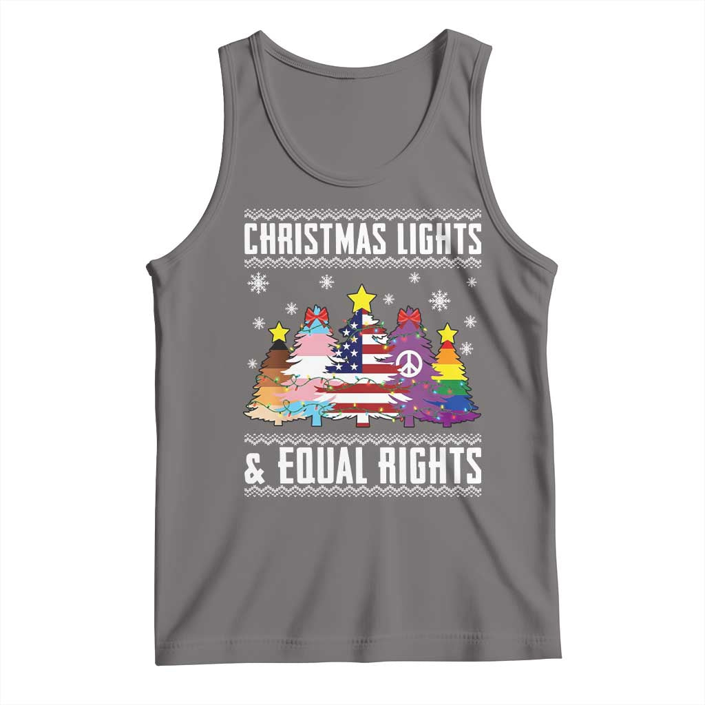 Xmas Lights Equal Rights Ugly Sweater Activism Gift Tank Top - Wonder Print Shop