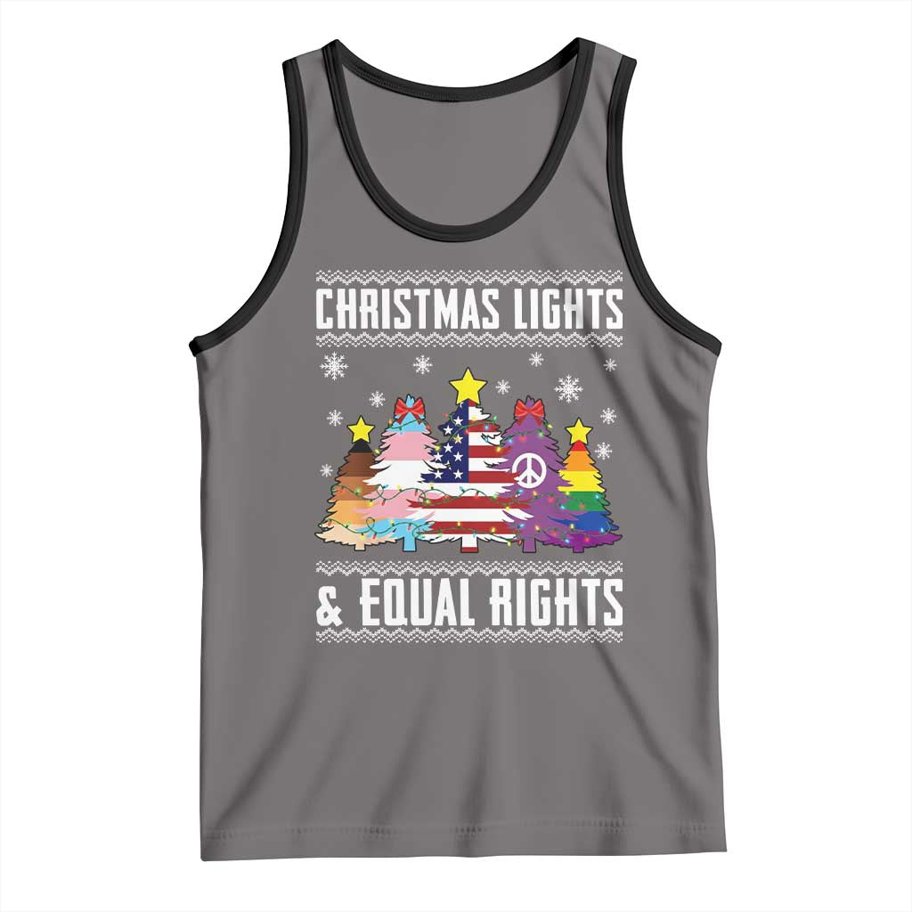 Xmas Lights Equal Rights Ugly Sweater Activism Gift Tank Top - Wonder Print Shop