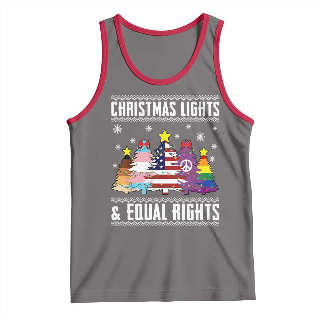 Xmas Lights Equal Rights Ugly Sweater Activism Gift Tank Top - Wonder Print Shop