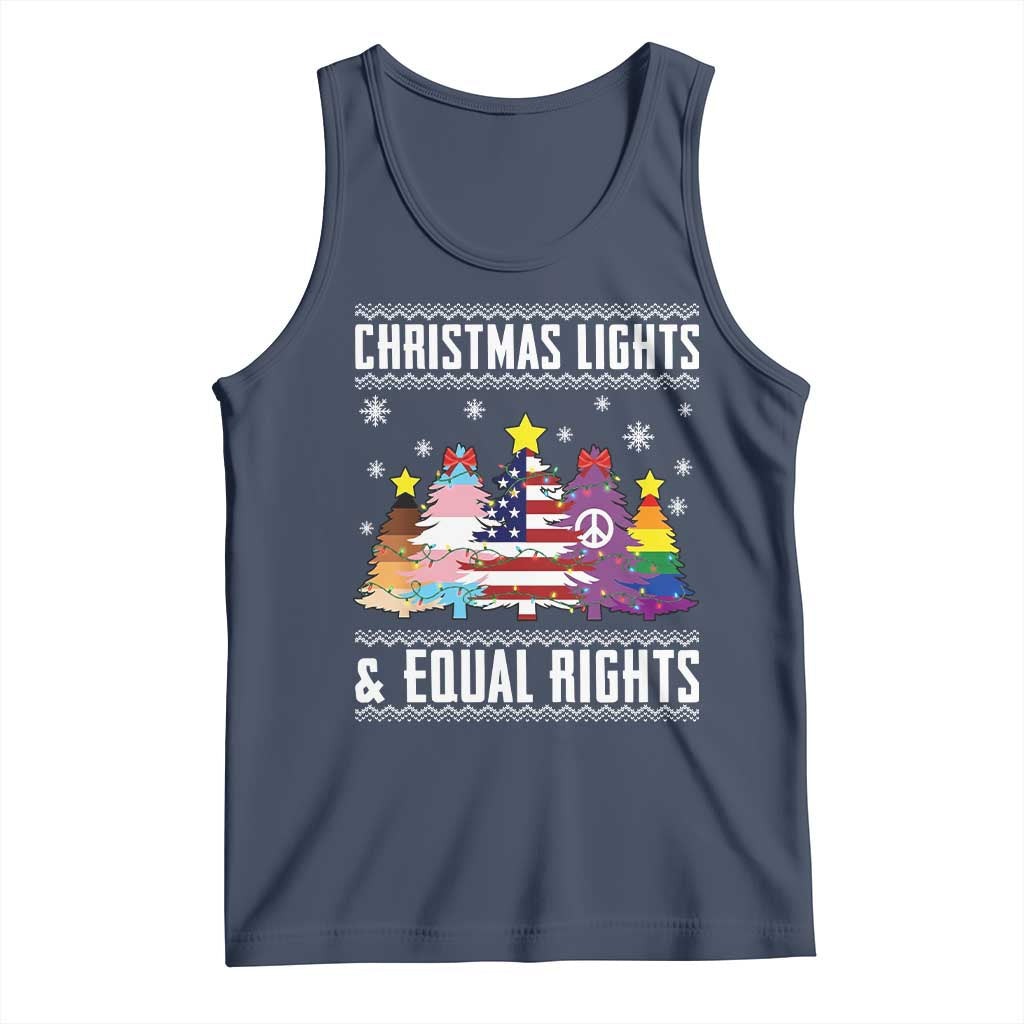 Xmas Lights Equal Rights Ugly Sweater Activism Gift Tank Top - Wonder Print Shop