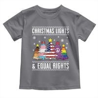Xmas Lights Equal Rights Ugly Sweater Activism Gift Toddler T Shirt - Wonder Print Shop