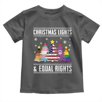 Xmas Lights Equal Rights Ugly Sweater Activism Gift Toddler T Shirt - Wonder Print Shop