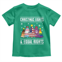 Xmas Lights Equal Rights Ugly Sweater Activism Gift Toddler T Shirt - Wonder Print Shop