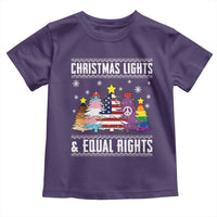 Xmas Lights Equal Rights Ugly Sweater Activism Gift Toddler T Shirt - Wonder Print Shop
