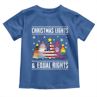 Xmas Lights Equal Rights Ugly Sweater Activism Gift Toddler T Shirt - Wonder Print Shop