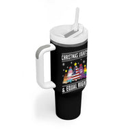 Xmas Lights Equal Rights Ugly Sweater Activism Gift Tumbler With Handle - Wonder Print Shop