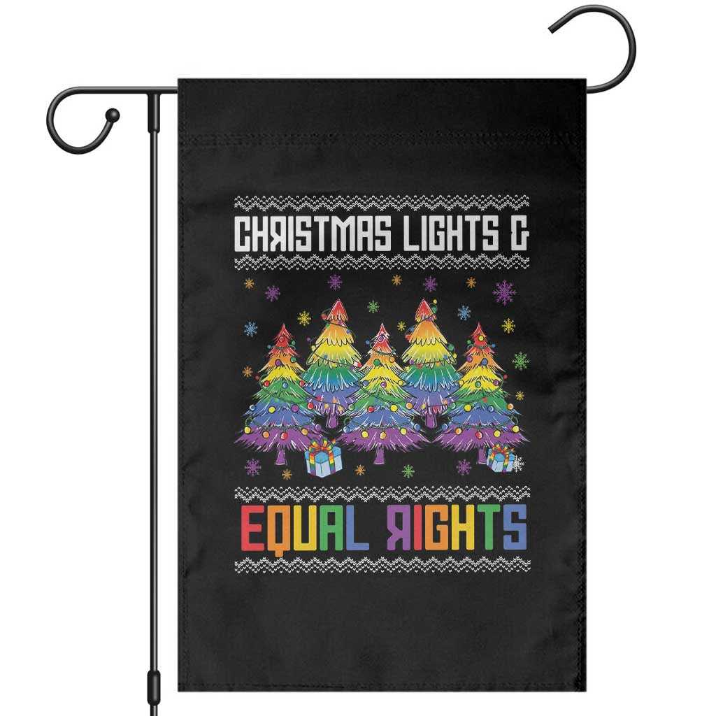 Christmas Equality Lights Ugly Sweater Garden Flag Xmas Activism Gift - Wonder Print Shop