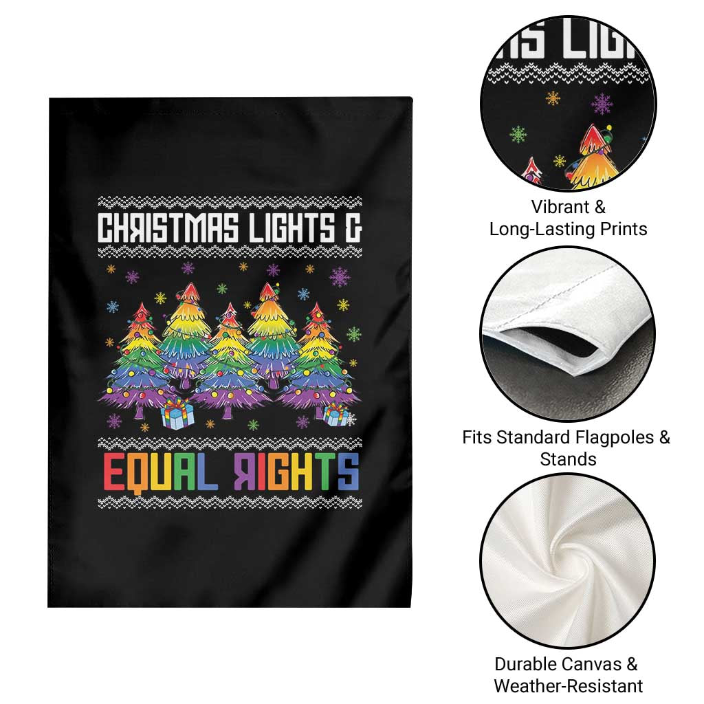 Christmas Equality Lights Ugly Sweater Garden Flag Xmas Activism Gift - Wonder Print Shop