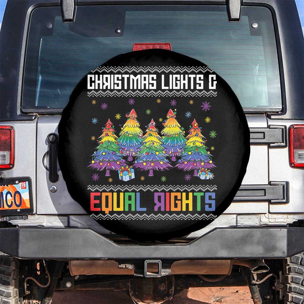 Christmas Equality Lights Ugly Sweater Spare Tire Cover Xmas Activism Gift - Wonder Print Shop
