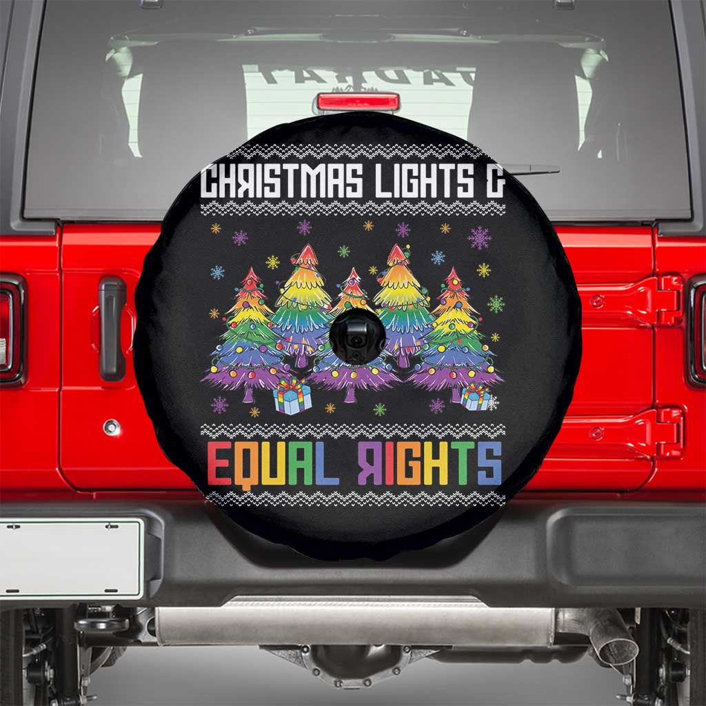 Christmas Equality Lights Ugly Sweater Spare Tire Cover Xmas Activism Gift - Wonder Print Shop