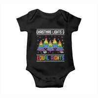 Christmas Equality Lights Ugly Sweater Baby Onesie Xmas Activism Gift - Wonder Print Shop
