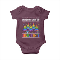 Christmas Equality Lights Ugly Sweater Baby Onesie Xmas Activism Gift - Wonder Print Shop