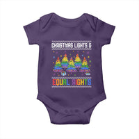 Christmas Equality Lights Ugly Sweater Baby Onesie Xmas Activism Gift - Wonder Print Shop