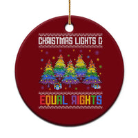Christmas Equality Lights Ugly Sweater Ceramic Ornament Xmas Activism Gift - Wonder Print Shop