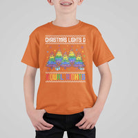 Christmas Equality Lights Ugly Sweater T Shirt For Kid Xmas Activism Gift - Wonder Print Shop