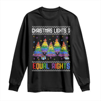 Christmas Equality Lights Ugly Sweater Long Sleeve Shirt Xmas Activism Gift - Wonder Print Shop