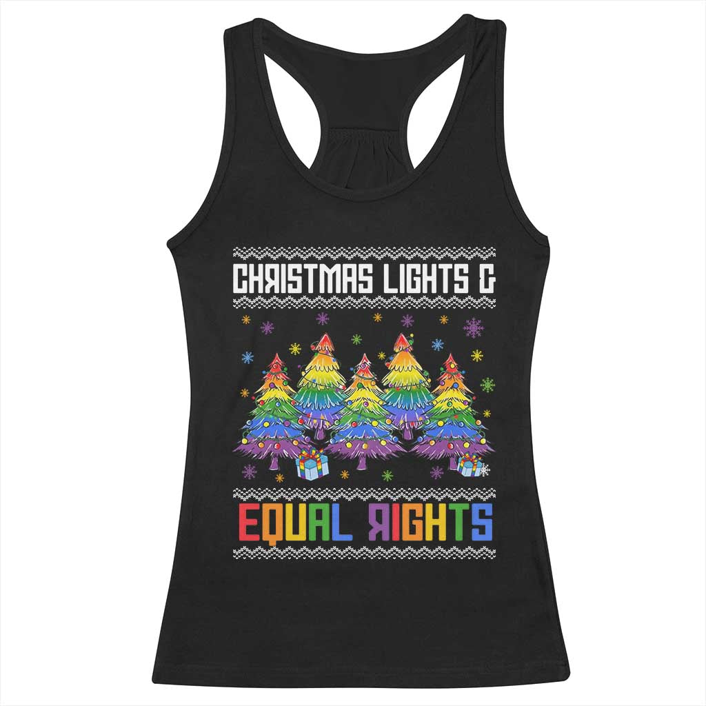 Christmas Equality Lights Ugly Sweater Racerback Tank Top Xmas Activism Gift - Wonder Print Shop