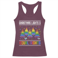 Christmas Equality Lights Ugly Sweater Racerback Tank Top Xmas Activism Gift - Wonder Print Shop