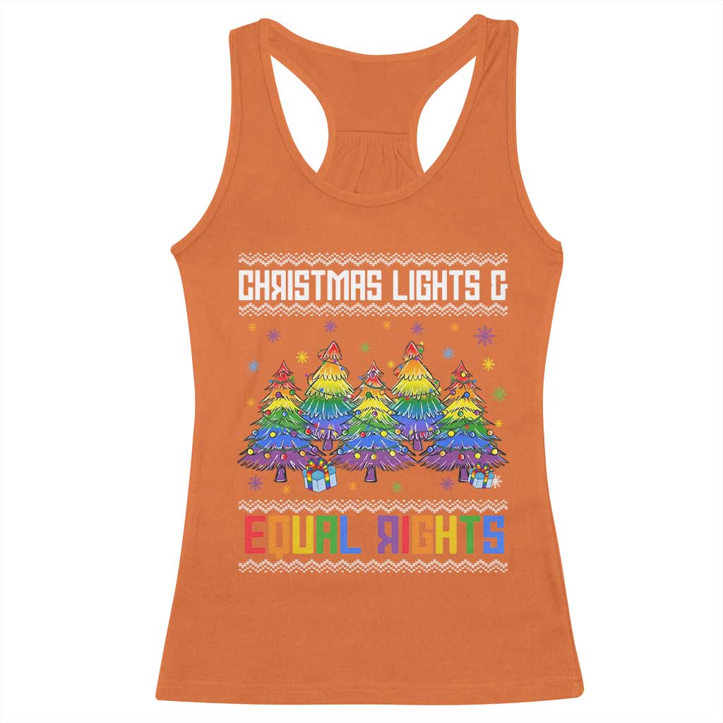 Christmas Equality Lights Ugly Sweater Racerback Tank Top Xmas Activism Gift - Wonder Print Shop