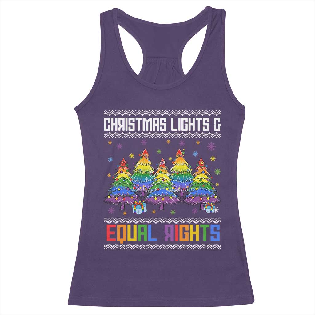 Christmas Equality Lights Ugly Sweater Racerback Tank Top Xmas Activism Gift - Wonder Print Shop