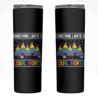 Christmas Equality Lights Ugly Sweater Skinny Tumbler Xmas Activism Gift - Wonder Print Shop