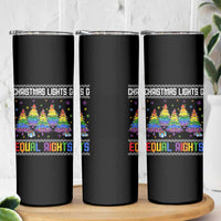 Christmas Equality Lights Ugly Sweater Skinny Tumbler Xmas Activism Gift - Wonder Print Shop