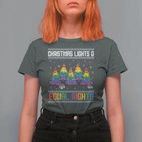 Christmas Equality Lights Ugly Sweater T Shirt For Women Xmas Activism Gift - Wonder Print Shop