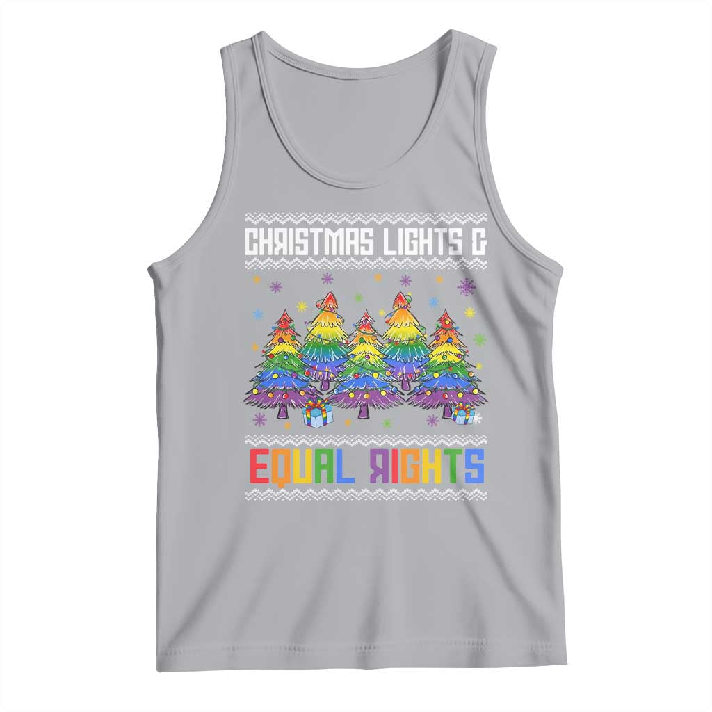 Christmas Equality Lights Ugly Sweater Tank Top Xmas Activism Gift - Wonder Print Shop