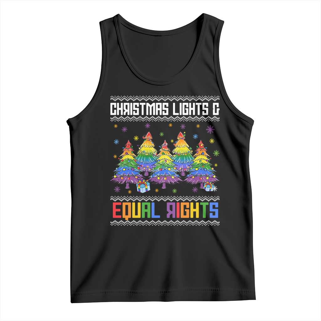 Christmas Equality Lights Ugly Sweater Tank Top Xmas Activism Gift - Wonder Print Shop