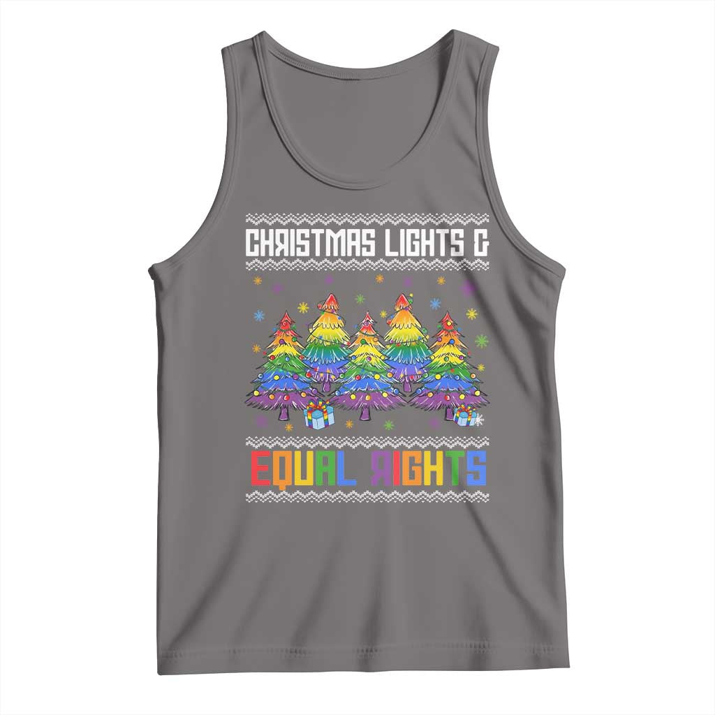 Christmas Equality Lights Ugly Sweater Tank Top Xmas Activism Gift - Wonder Print Shop