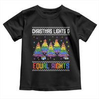 Christmas Equality Lights Ugly Sweater Toddler T Shirt Xmas Activism Gift - Wonder Print Shop
